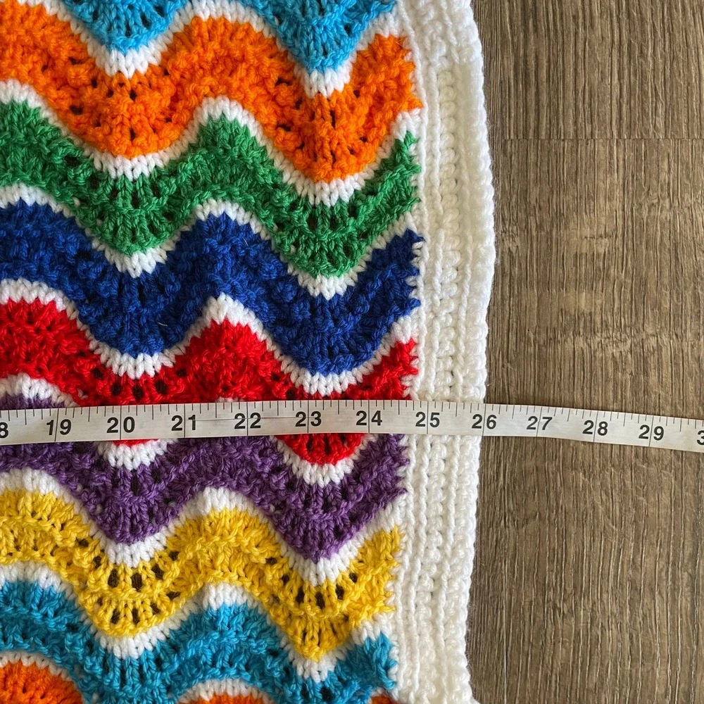 Vintage Colorful Baby Crochet Blanket